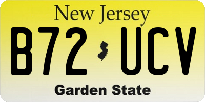 NJ license plate B72UCV