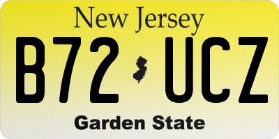 NJ license plate B72UCZ
