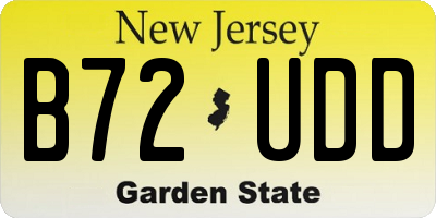 NJ license plate B72UDD