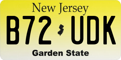 NJ license plate B72UDK