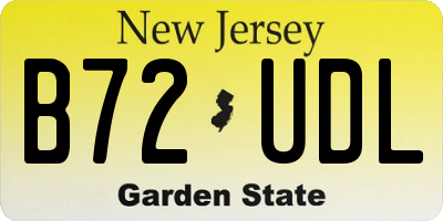 NJ license plate B72UDL