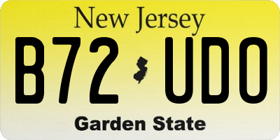 NJ license plate B72UDO