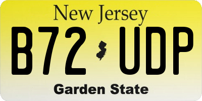 NJ license plate B72UDP