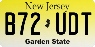 NJ license plate B72UDT