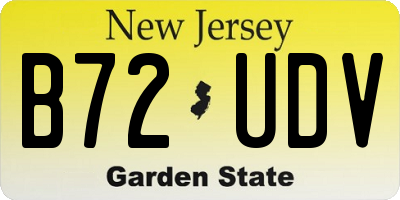 NJ license plate B72UDV