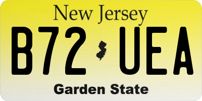 NJ license plate B72UEA