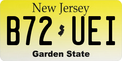 NJ license plate B72UEI