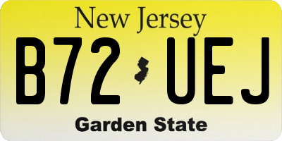 NJ license plate B72UEJ