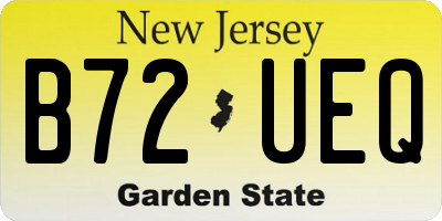 NJ license plate B72UEQ