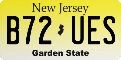 NJ license plate B72UES