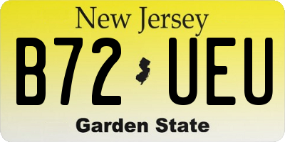NJ license plate B72UEU