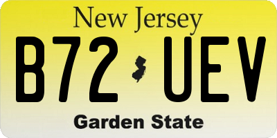 NJ license plate B72UEV