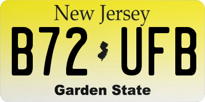 NJ license plate B72UFB