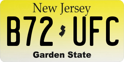 NJ license plate B72UFC