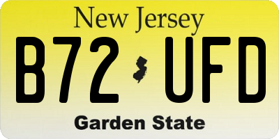 NJ license plate B72UFD