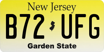 NJ license plate B72UFG