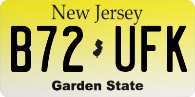 NJ license plate B72UFK