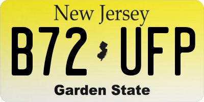 NJ license plate B72UFP