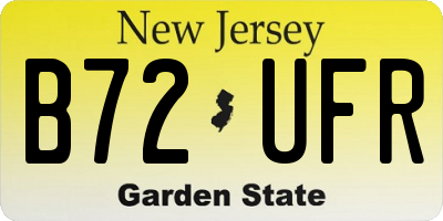 NJ license plate B72UFR