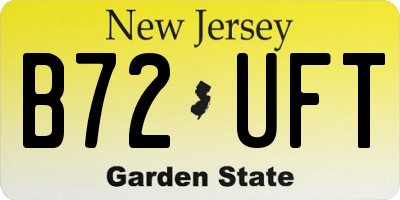 NJ license plate B72UFT