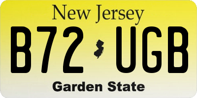 NJ license plate B72UGB