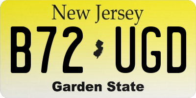 NJ license plate B72UGD
