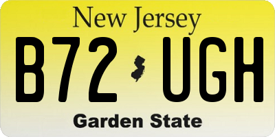 NJ license plate B72UGH