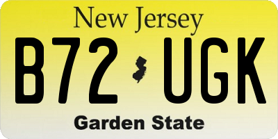 NJ license plate B72UGK