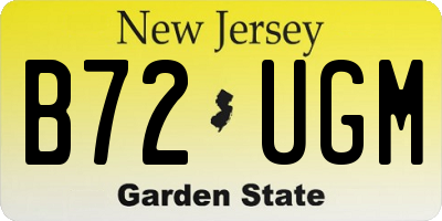 NJ license plate B72UGM