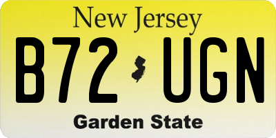 NJ license plate B72UGN