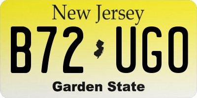 NJ license plate B72UGO