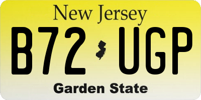 NJ license plate B72UGP