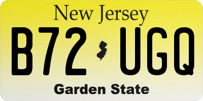 NJ license plate B72UGQ