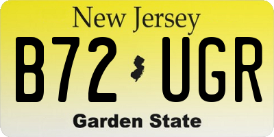 NJ license plate B72UGR