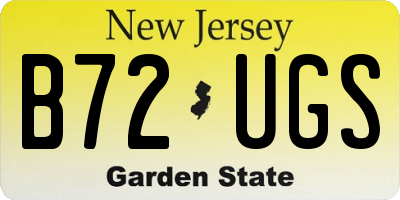 NJ license plate B72UGS