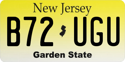 NJ license plate B72UGU