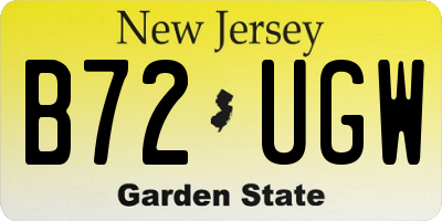 NJ license plate B72UGW