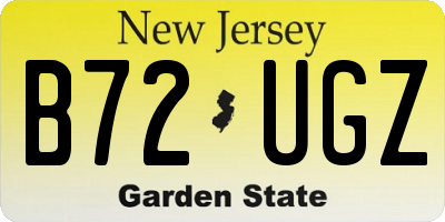 NJ license plate B72UGZ