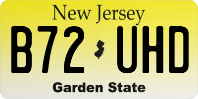 NJ license plate B72UHD