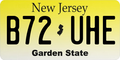 NJ license plate B72UHE