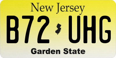 NJ license plate B72UHG