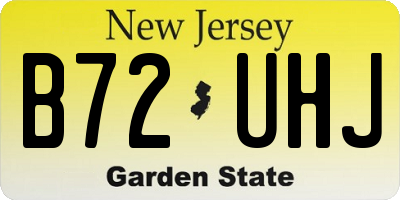 NJ license plate B72UHJ