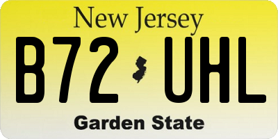 NJ license plate B72UHL