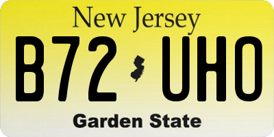 NJ license plate B72UHO