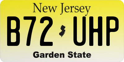 NJ license plate B72UHP