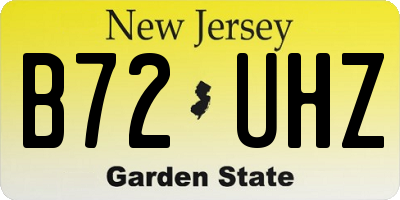NJ license plate B72UHZ