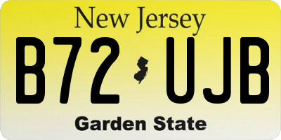 NJ license plate B72UJB