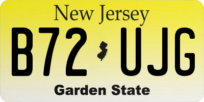 NJ license plate B72UJG