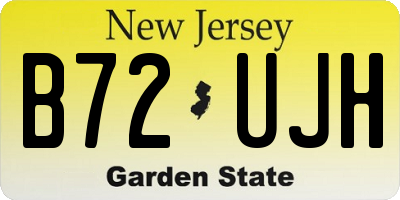 NJ license plate B72UJH
