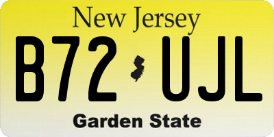 NJ license plate B72UJL